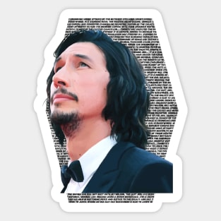 Adam Driver Portrait MTFBWY Sticker